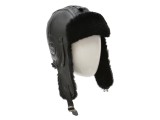 Caciula KLOP neagra, 041K, din piele naturala