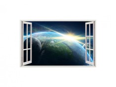 Autocolant decorativ, Fereastra, Planete, Multicolor, 83 cm, 179ST foto