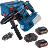 Bosch GBH 18V-28 CF + 1600A00B8J - Rotopercutor SDS-Plus 3.3 J mandrina interschimbabila valiza speciala + Set 2 acumulatori si incarcator Li-Ion 18 V