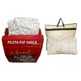 Pachet pilota puf de gasca si set 2 perne puf de gasca