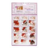 Set unghii false cu adeziv inclus, 12 seturi, Multicolor