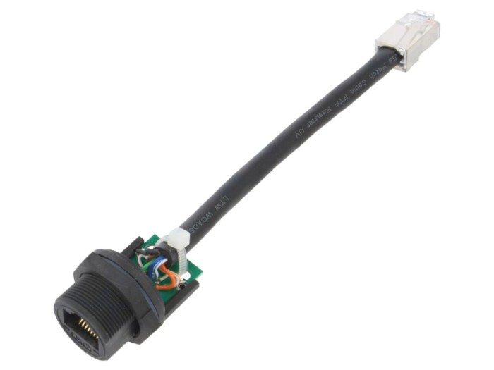 Cablu adaptor RJ45 IP67 Cat 5e