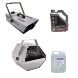 Set Masina de fum si Masina baloane 60 w, IdeallStore&reg;, 1200 W, lichid 4.5 l inclus