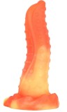 Dildo No.1 Fantasy Beasts, Silicon Premium, Portocaliu, 21 cm