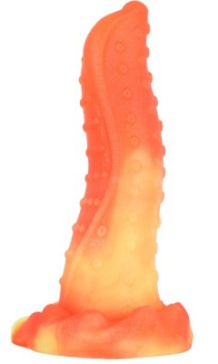 Dildo No.1 Fantasy Beasts, Silicon Premium, Portocaliu, 21 cm foto