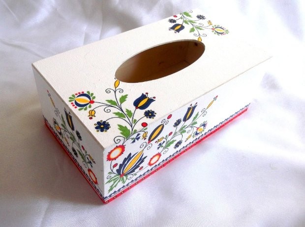 Cutie lemn servetele hartie cu motive traditionale romanesti 39841
