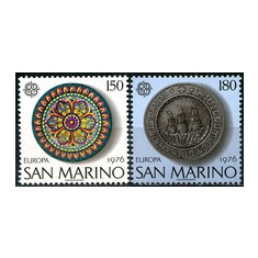 San Marino 1976 - Europa-cept 2v.neuzat,serie completa,perfecta stare(Z)