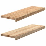 Cumpara ieftin Trepte scari 2 buc Stejar masiv netratat 80x25x2 cm