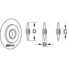 ROATA TAIETOARE DE REZERVA PENTRU APARAT DE DEBITAT TEVI V2A 18.0 MM