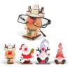 Suport decorativ de masa pentru ochelari &ndash; 14 x 10 cm &ndash; model Mos, ren, spiridus sau om de zapada &ndash; din lemn MDF Best CarHome