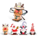 Suport decorativ de masa pentru ochelari &ndash; 14 x 10 cm &ndash; model Mos, ren, spiridus sau om de zapada &ndash; din lemn MDF Best CarHome