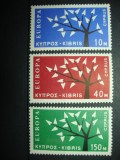 CIPRU 1963 EUROPA SERIE MH, Nestampilat