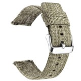 Curea material textil, compatibila cu Fossil Q Crewmaster, Telescoape QR, 22mm, Olive Green, Very Dream