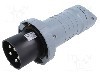Conector alimentare AC, IEC 60309, IP69K, 0,125kA, {{Tensiune nominala}}, 5 pini, AMPHENOL - 2CMA166830R1000