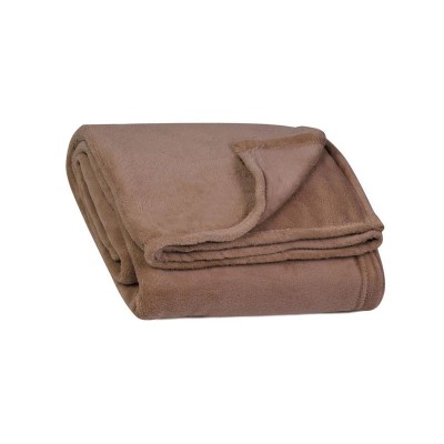 Patura decorativa, 160x130 cm, Textura moale, Maro, ATU-084302 foto