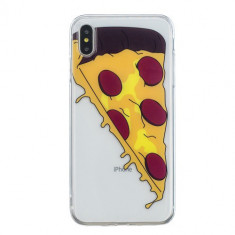 Carcasa Husa Apple iPhone XS Max model Pizza Salami, Antisoc + Folie sticla securizata Apple iPhone XS Max Tempered Glass Viceversa foto
