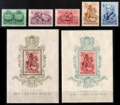 Ungaria 1939, Mi #616-620 + Bl 5-6**, serie + colite, Ziua Protestantismului, MNH! Cota 108,50 &euro;!