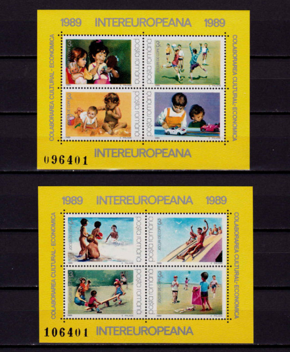 ✅ RO 1989 LP 1221 ,"Colaborarea Cult. - Ec. Intereuropeana ",colite 254/255 ,MNH