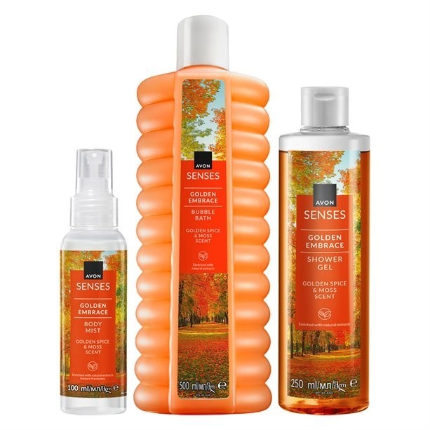 Trio Senses Golden Embrace &ndash; armonie aurie pentru trup și suflet 🍂✨