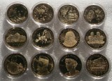 Set lot 12 x 50 Bani 2010 2011 2012 2014 2015 2016 2017 2018 2019 UNC capsule **