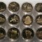 Set lot 12 x 50 Bani 2010 2011 2012 2014 2015 2016 2017 2018 2019 UNC capsule **