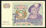 p118 SUEDIA 5 KRONOR COROANE 1969 NECIRCULATA UNC