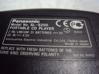cd player Panasonic SL-S200 functional foto