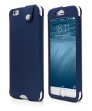 Cumpara ieftin Husa Piele Ecologica iPhone 6 iPhone 6s Smart Blue