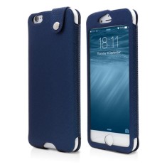 Husa Piele Ecologica iPhone 6 iPhone 6s Smart Blue