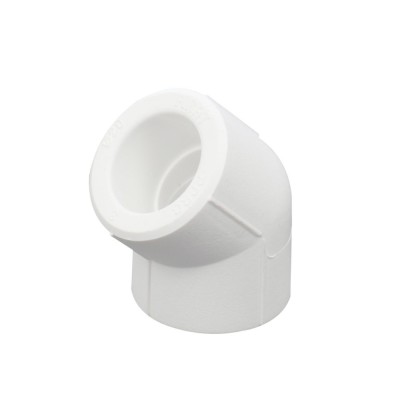 Cot PPR, 25 x 25 mm, alb, 45 grade foto