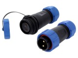 Conector Circular Tată-Mamă 2 PIN 3A IP67 500V Pe Cablu