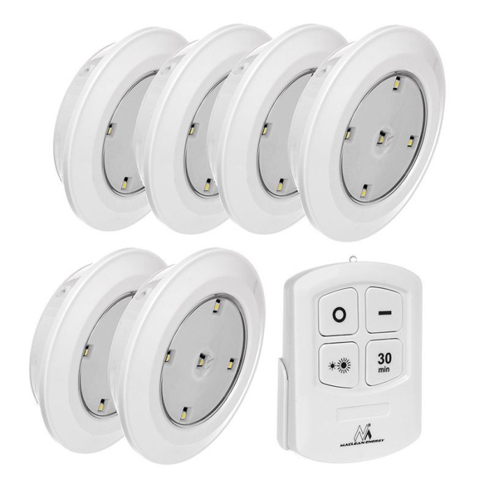 Set 6 lampi led cu telecomanda mce0165