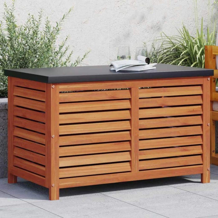 Gossi lada depozitare de gradina, 90x48x55 cm, lemn masiv de eucalipt
