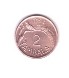 Moneda Malawi 2 tambala 1991, stare buna, curata