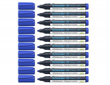 Cumpara ieftin Set 10 Markere reincarcabile Schneider Maxx 290, 1-3mm, albastru - RESIGILAT