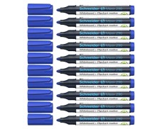 Set 10 Markere reincarcabile Schneider Maxx 290, 1-3mm, albastru - RESIGILAT