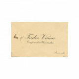 Tudor Vianu, carte de vizită și plic cu o &icirc;nsemnare olografă pentru N. I. Herescu