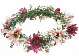 Coronita cu 10 Crizanteme Roz si Verde, Eventissimi&reg;