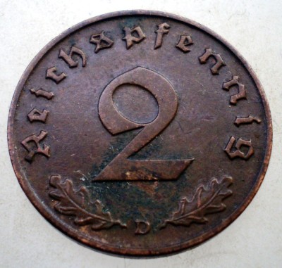 2.931 GERMANIA 2 REICHSPFENNIG 1939 D foto