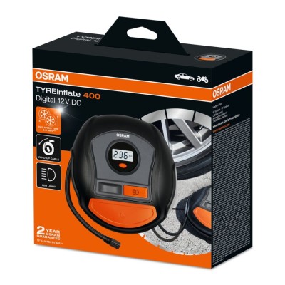 Compresor Auto 12V 120 W Cu Afisaj Digital Tyreinflate 400 Osram 527114 OTI400 foto