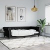 VidaXL Cadru de pat, negru, 100x200 cm, piele ecologică 354230