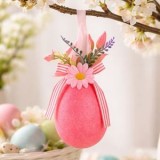 Ou de Paste Decorativ Fucsia cu Margareta, 13 cm, Spuma, CMCLASS