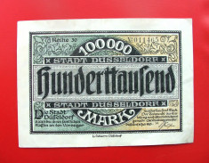 GERMANIA - 100.000 Mark 1923 - DUSSELDORF foto