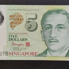 Singapore - 5 Dollars / dolari ND - portretul președintelui Yusof (polimer)