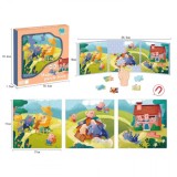 Set de puzzle magnetic cu tematica natura 18x18cm 8526-11 CWT