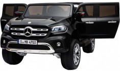 Masinuta electrica 4 x 4 Premier Mercedes X-Class, 12V, roti cauciuc EVA, scaun piele ecologica, negru foto