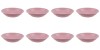 Set farfurii 8 piese, farfurii adanci, din plastic, culoare Powder Pink, diametru 18 cm