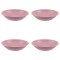 Set farfurii 8 piese, farfurii adanci, din plastic, culoare Powder Pink, diametru 18 cm
