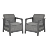 Curver Scandi linea duo fotoliu de gradina grafit-gri rece