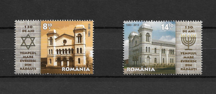 ROMANIA 2013 - PATRIMONIUL CULTURAL EVREIESC, MNH - LP 1967